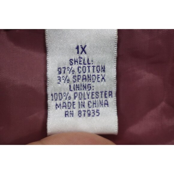 Susan Graver Animal Print Corduroy Blazer-Size 1X-Pockets - Picture 8 of 12